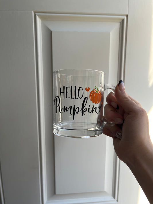 Hello Pumpkin Glass Mug