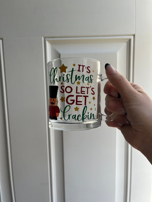 Nutcracker Christmas Glass Mug