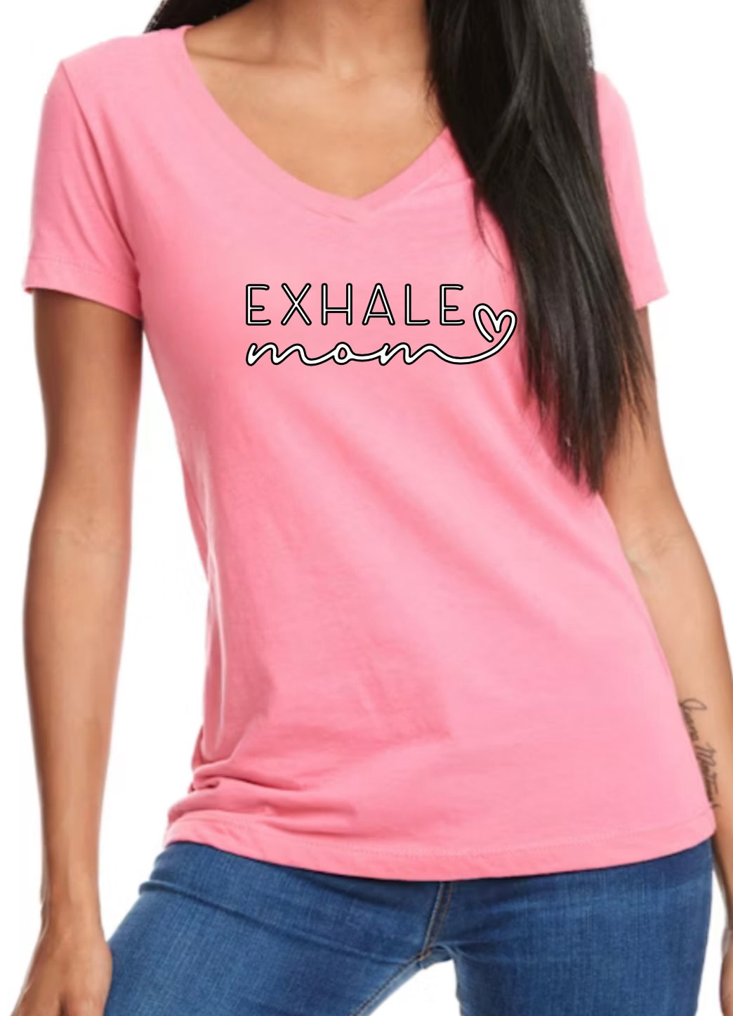 Personalized Exhale Mom Shirt With Dancer Names On Back