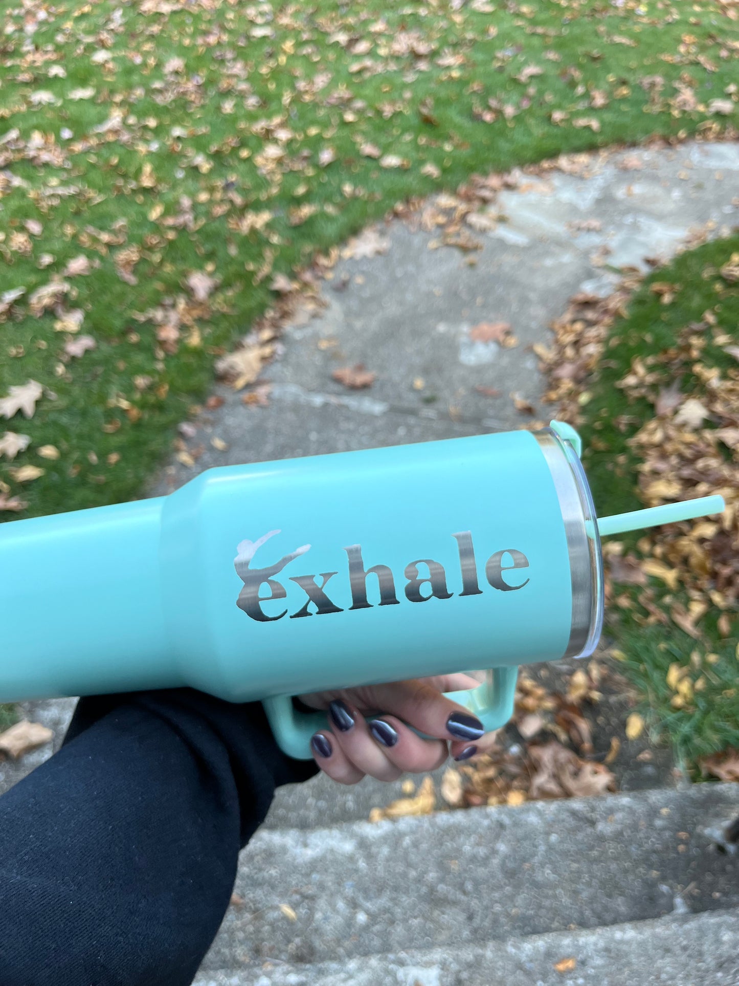 Personalized Exhale Metal Tumbler Cup